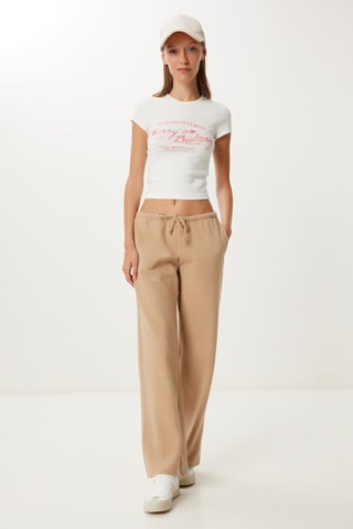 Calças loose - Camel