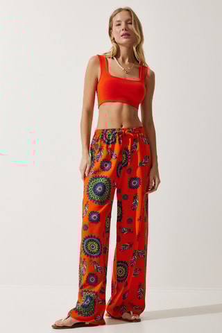 Calças palazzo - Laranja
