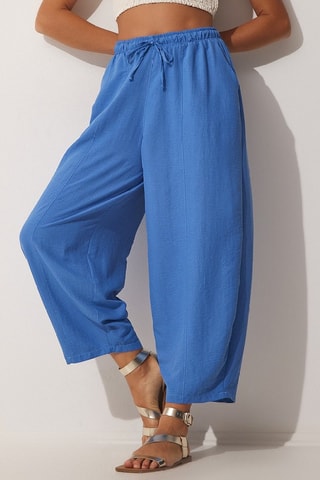 Calças saruel - Azul-celeste