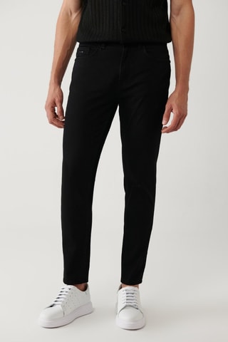 Calças de ganga slim - Preto