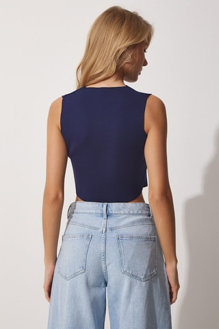 Crop top - Azul marinho