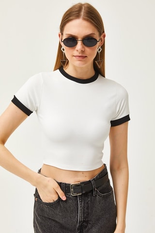 T-shirt cropped - Branco