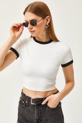 T-shirt cropped - Branco