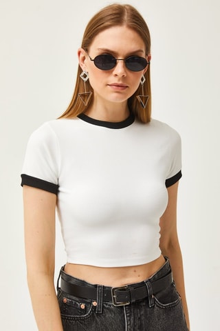 T-shirt cropped - Branco