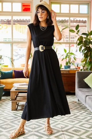 Vestido midi - Preto