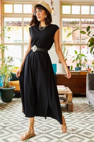 Vestido midi - Preto
