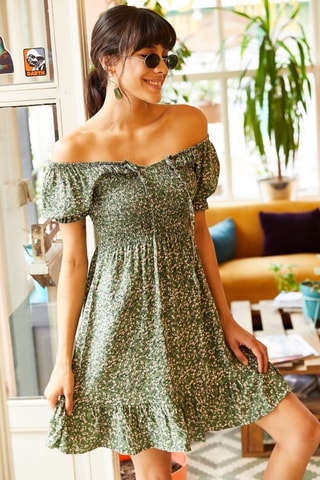 Vestido estilo patinadora - Verde