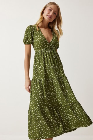 Vestido midi - Caqui