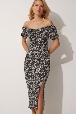 Vestido midi - Preto