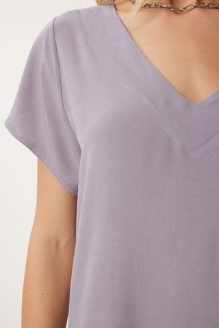 Vestido trapézio - Cinzento