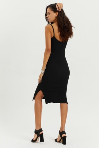 Vestido justo - Preto