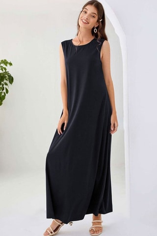 Vestido comprido - Azul-marinho