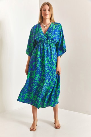 Vestido midi - Azul-real