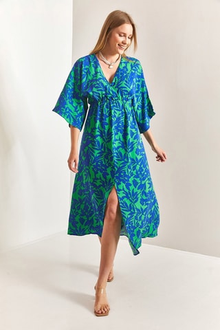 Vestido midi - Azul-real