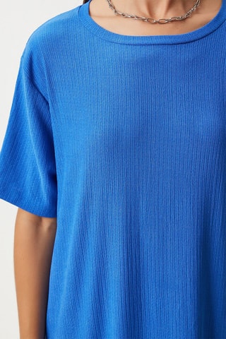 Vestido comprido - Azul-cobalto