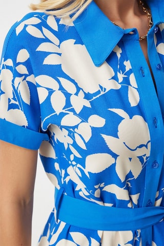 Vestido-camisa - Azul-cobalto