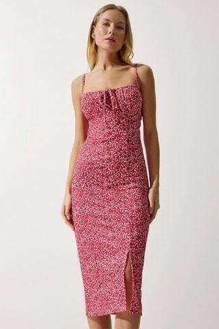 Vestido midi - Rosa-velho