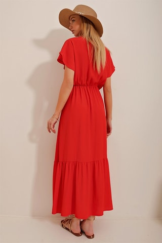Vestido comprido - 
Vermelho
