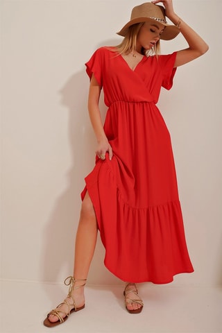 Vestido comprido - 
Vermelho