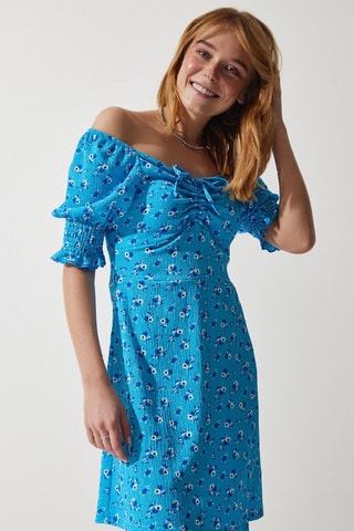 Vestido estilo patinadora - Azul-claro