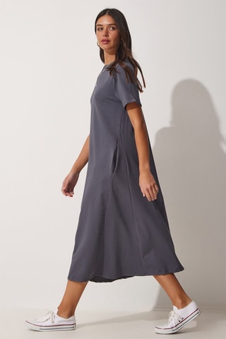 Vestido trapézio - Antracite