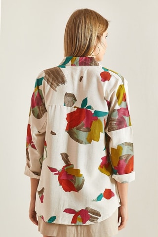 Camisa em linho - Bege