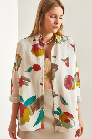 Camisa em linho - Bege