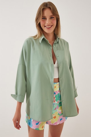 Camisa regular - Verde