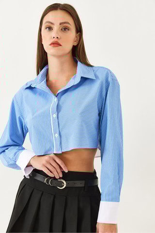 Camisa regular - Azul