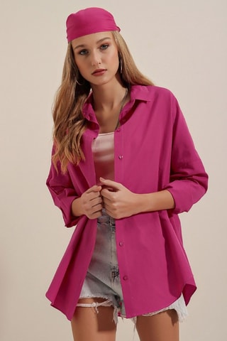 Camisa oversize - Rosa