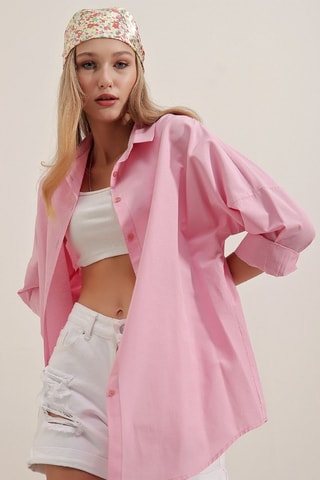 Camisa oversize - Rosa