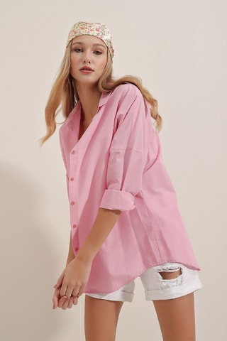 Camisa oversize - Rosa