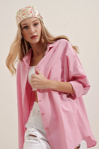 Camisa oversize - Rosa