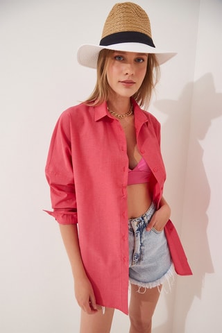 Camisa oversize - Rosa