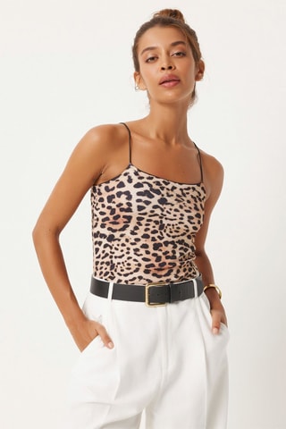 Camisola interior - Bege e preto