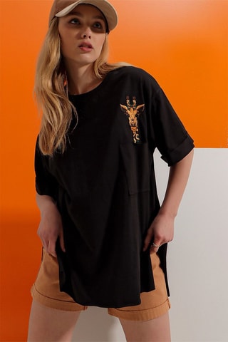 T-shirt oversize - Preto