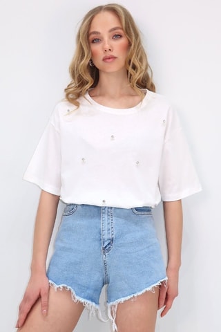 T-shirt oversize - Branco