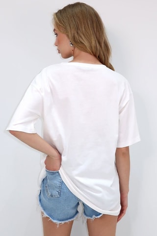 T-shirt oversize - Branco