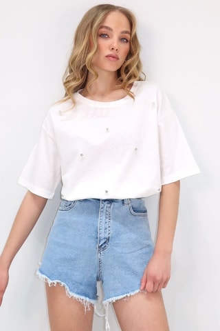 T-shirt oversize - Branco