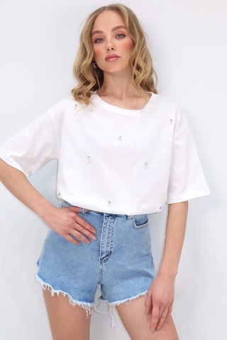 T-shirt oversize - Branco