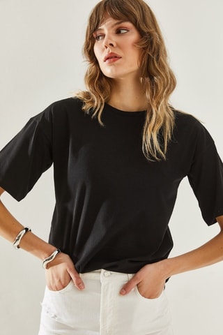 T-shirt oversize - Preto