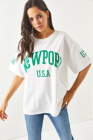 T-shirt oversize - Branco