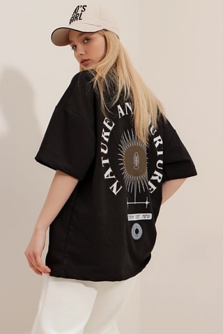 T-shirt oversize - Preto