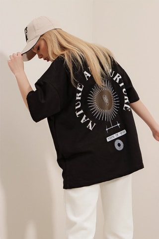 T-shirt oversize - Preto