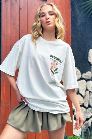 T-shirt oversize - Branco