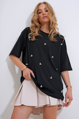 T-shirt oversize - Preto
