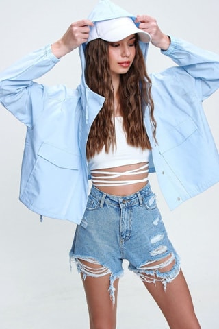 Calções de ganga - Azul