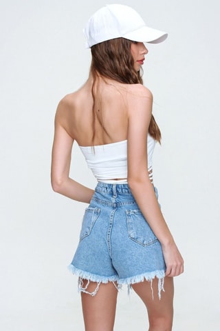 Calções de ganga - Azul