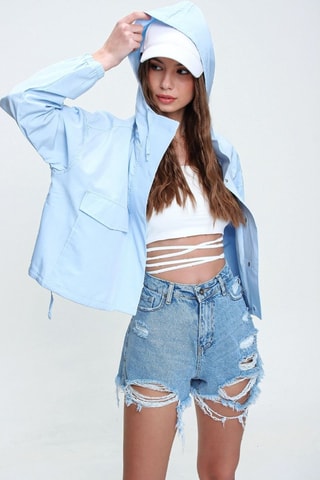 Calções de ganga - Azul