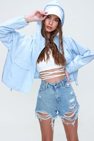 Calções de ganga - Azul